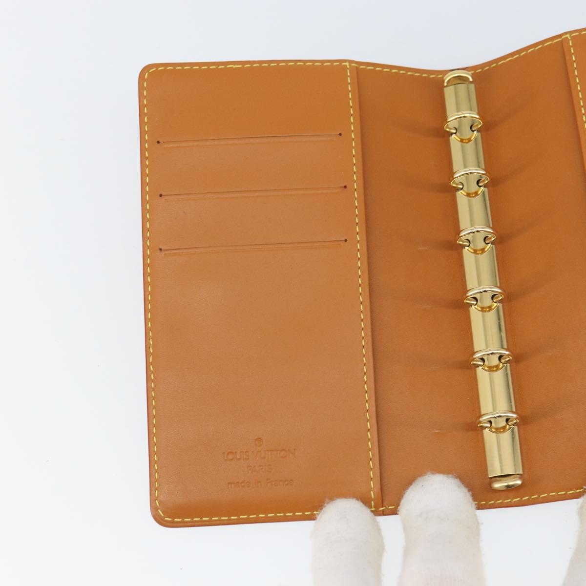 LOUIS VUITTON Nomad Agenda PM Day Planner Cover Brown R20474 LV Auth BA9712