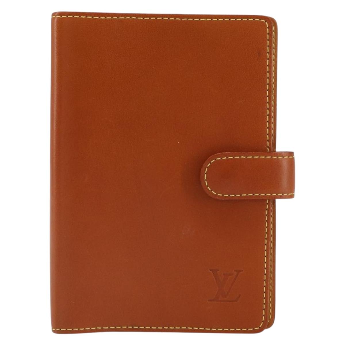 LOUIS VUITTON Nomad Agenda PM Day Planner Cover Brown R20474 LV Auth BA9712