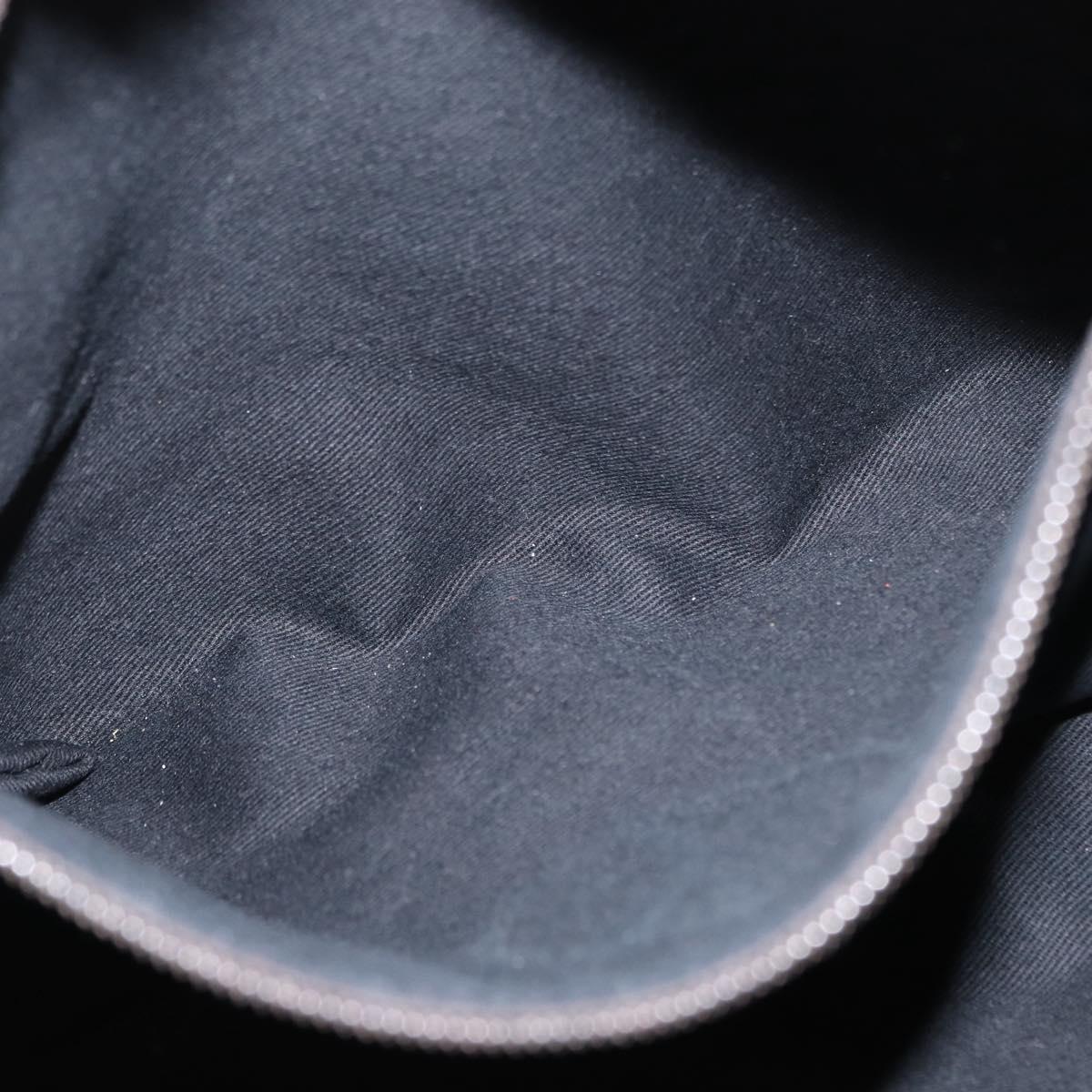 CHANEL Matelasse Shoulder Bag Nylon Brown Silver CC Auth BA9723