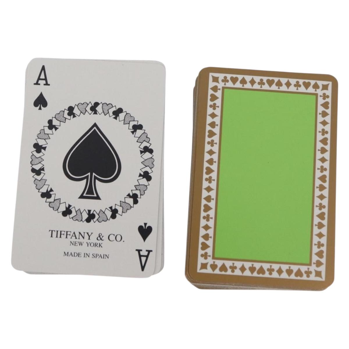 TIFFANY&Co. Playing Cards Turquoise Blue Auth BA9724