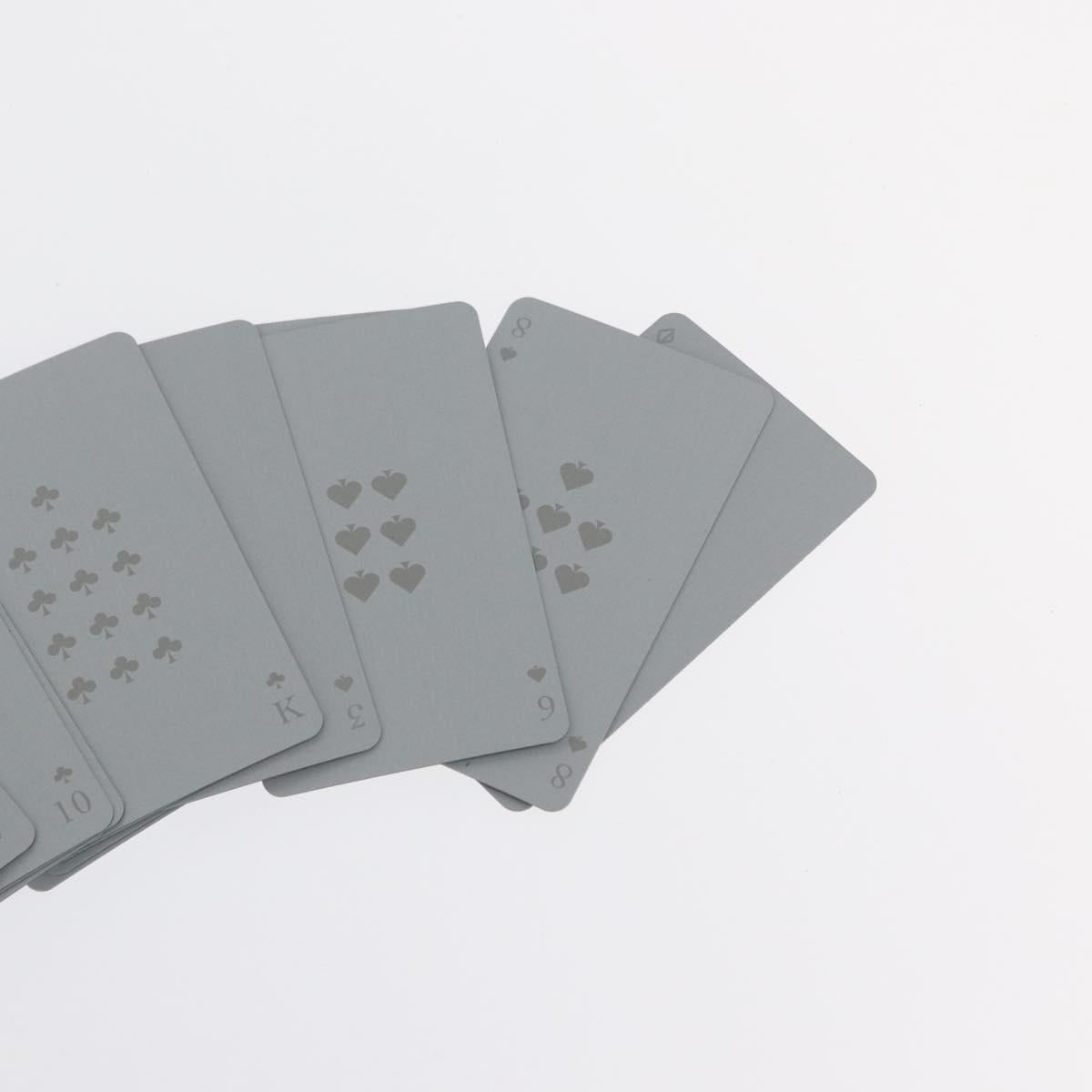 Christian Dior Playing Cards Silver Auth BA9725