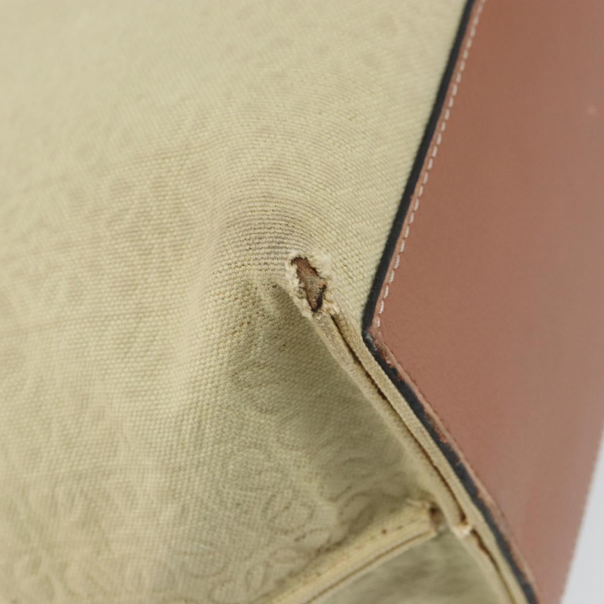 LOEWE Anagram Tote Bag Canvas Beige Auth BA9735