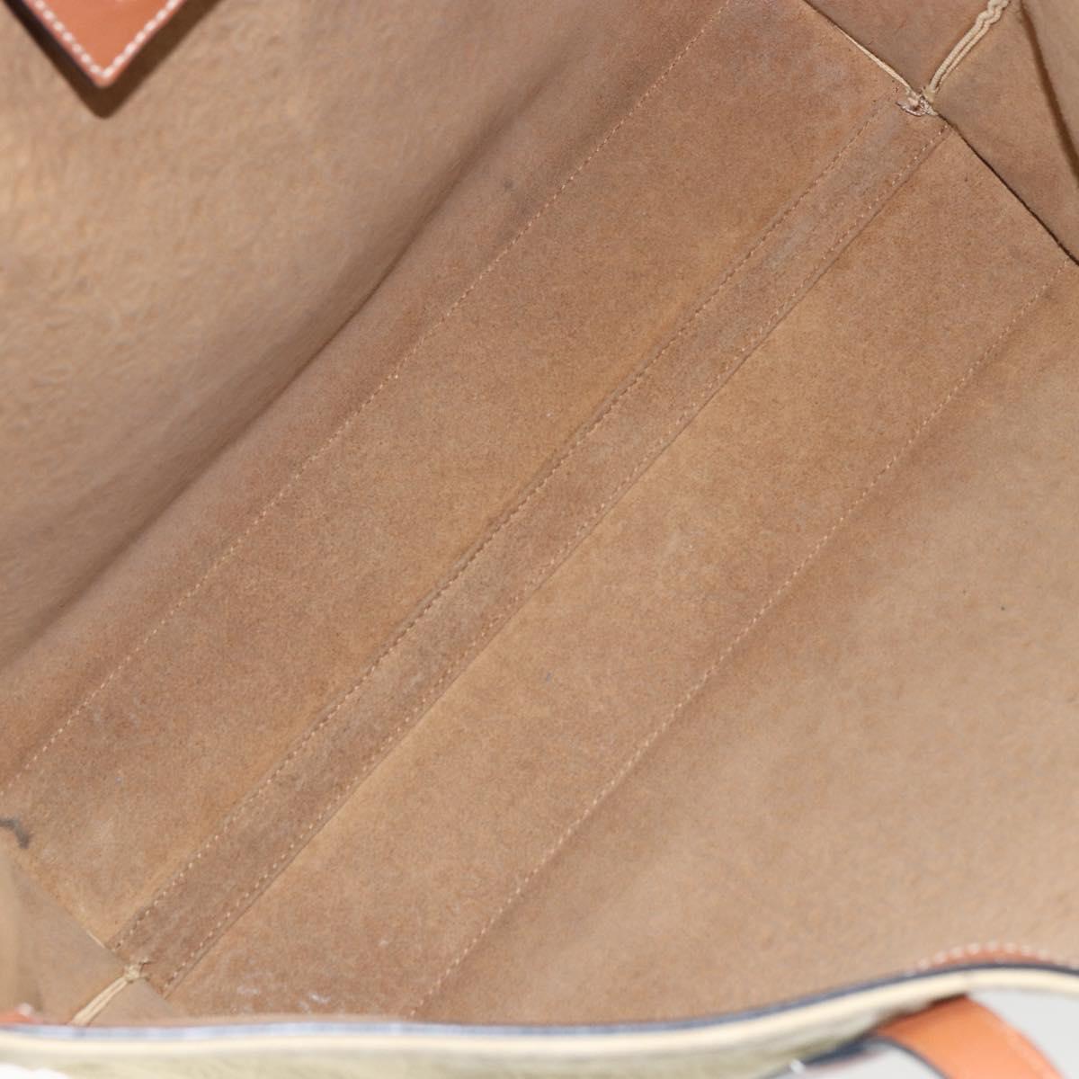 LOEWE Anagram Tote Bag Canvas Beige Auth BA9735