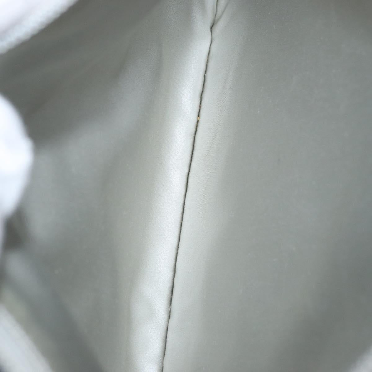 Salvatore Ferragamo Tote Bag Satin Beige Silver Auth BA9737