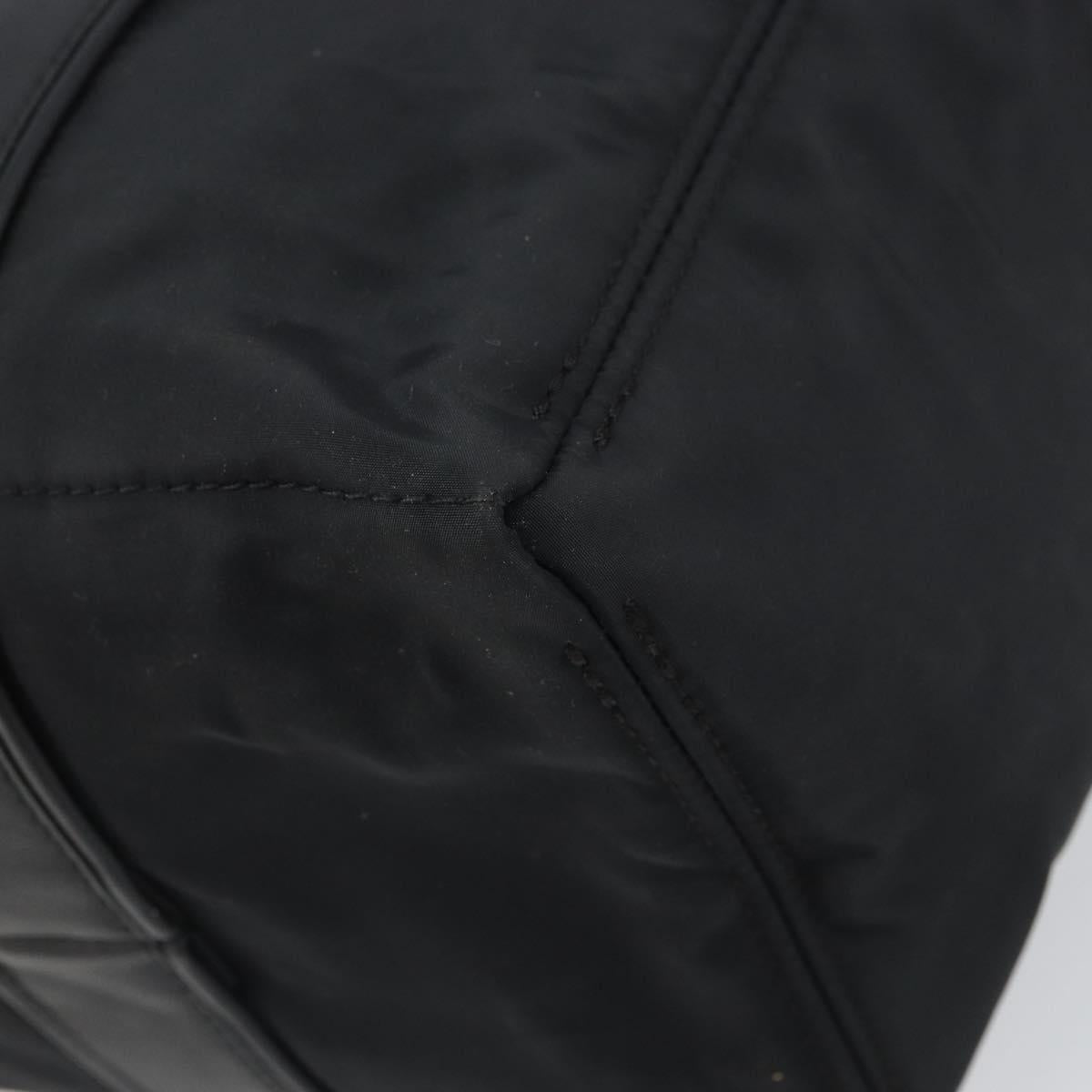 HERMES Acape Luco PM Hand Bag Nylon Black Auth BA9743