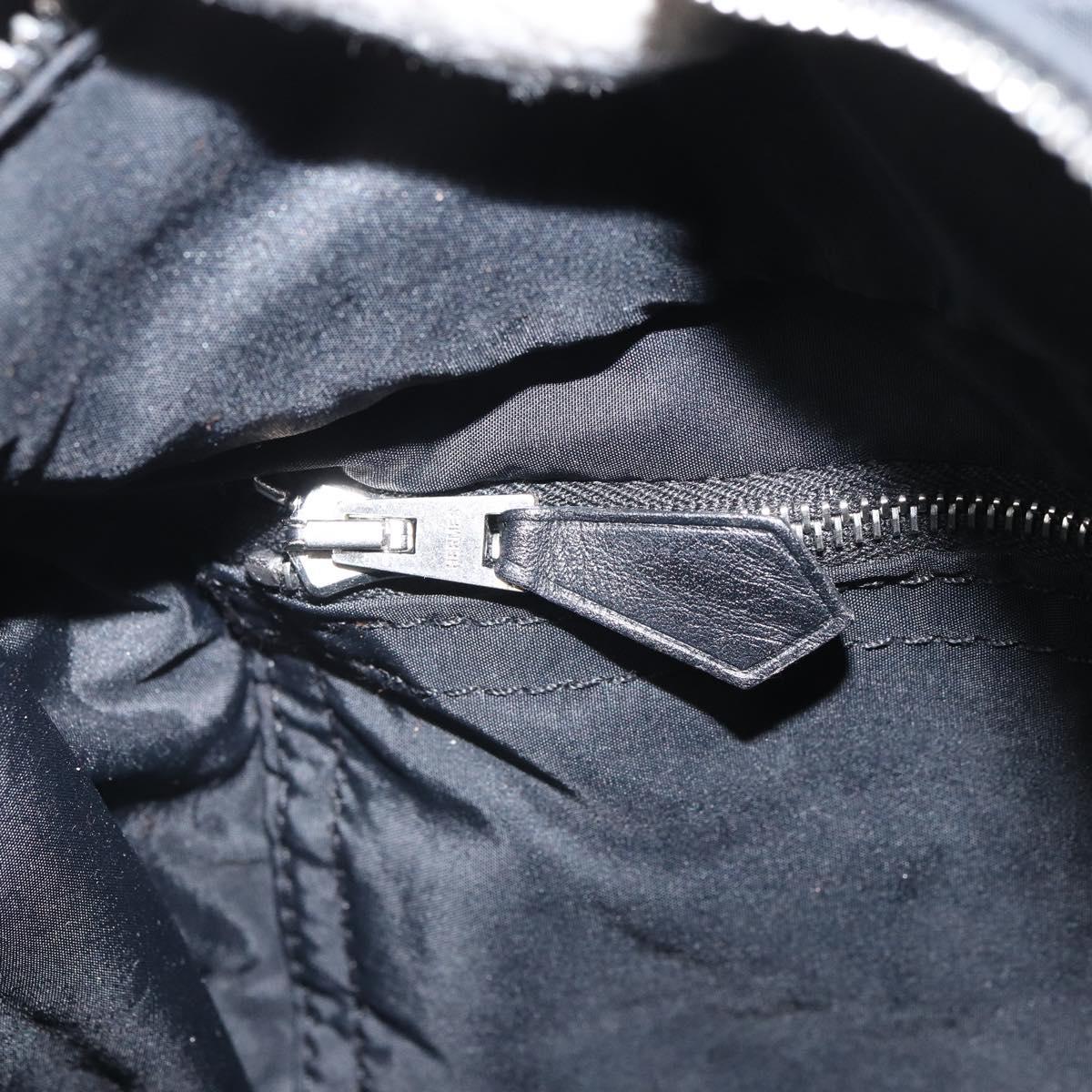 HERMES Acape Luco PM Hand Bag Nylon Black Auth BA9743