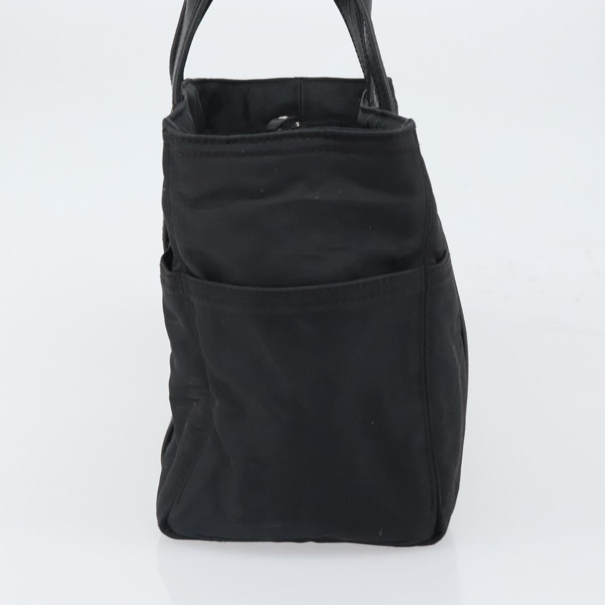 HERMES Acape Luco PM Hand Bag Nylon Black Auth BA9743