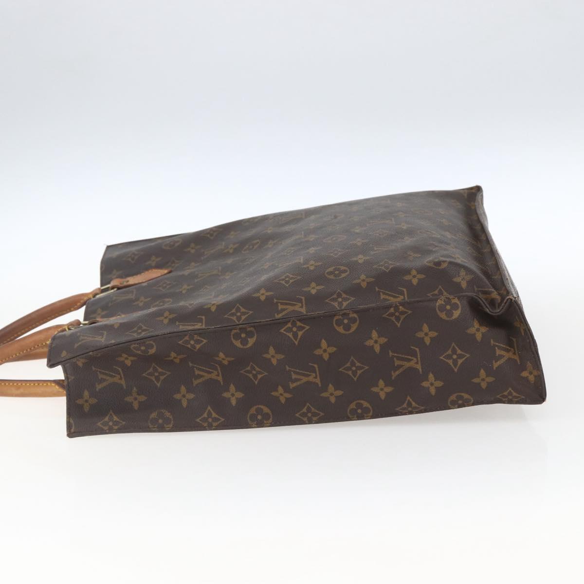 LOUIS VUITTON Monogram Sac Plat Hand Bag M51140 LV Auth BA9754