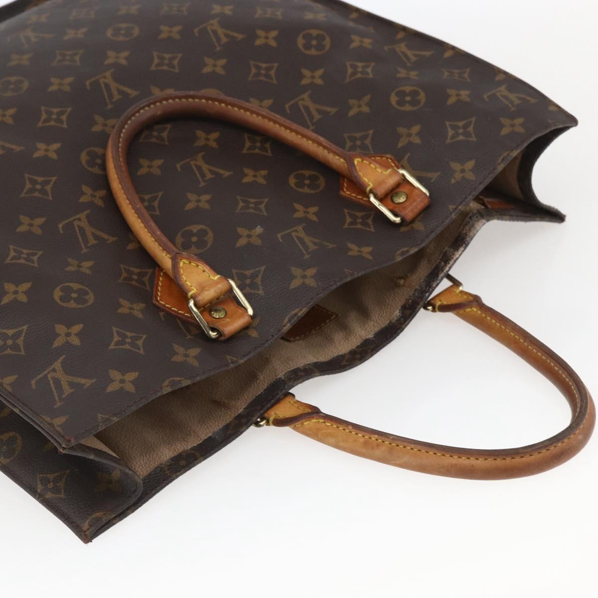 LOUIS VUITTON Monogram Sac Plat Hand Bag M51140 LV Auth BA9754