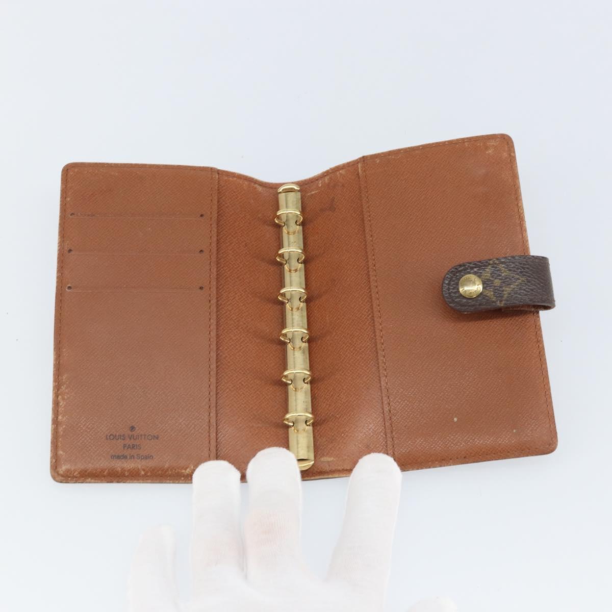 LOUIS VUITTON Monogram Agenda PM Day Planner Cover R20005 LV Auth BA9758