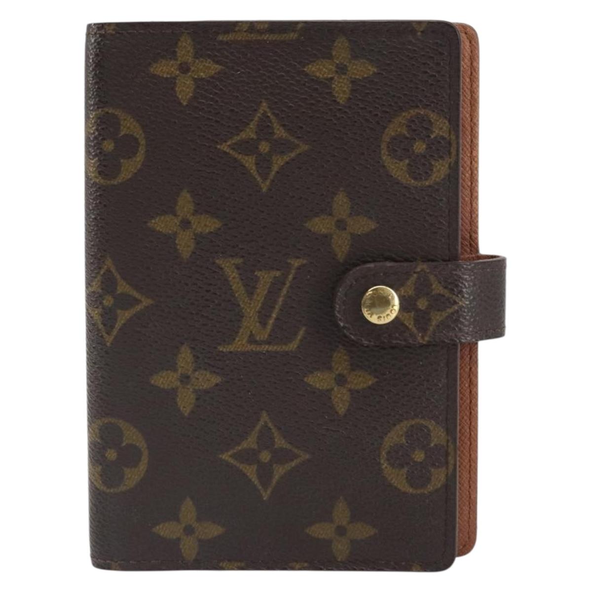 LOUIS VUITTON Monogram Agenda PM Day Planner Cover R20005 LV Auth BA9758
