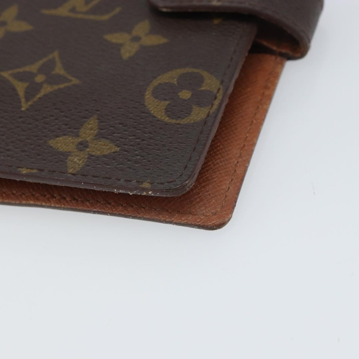 LOUIS VUITTON Monogram Agenda PM Day Planner Cover R20005 LV Auth BA9758
