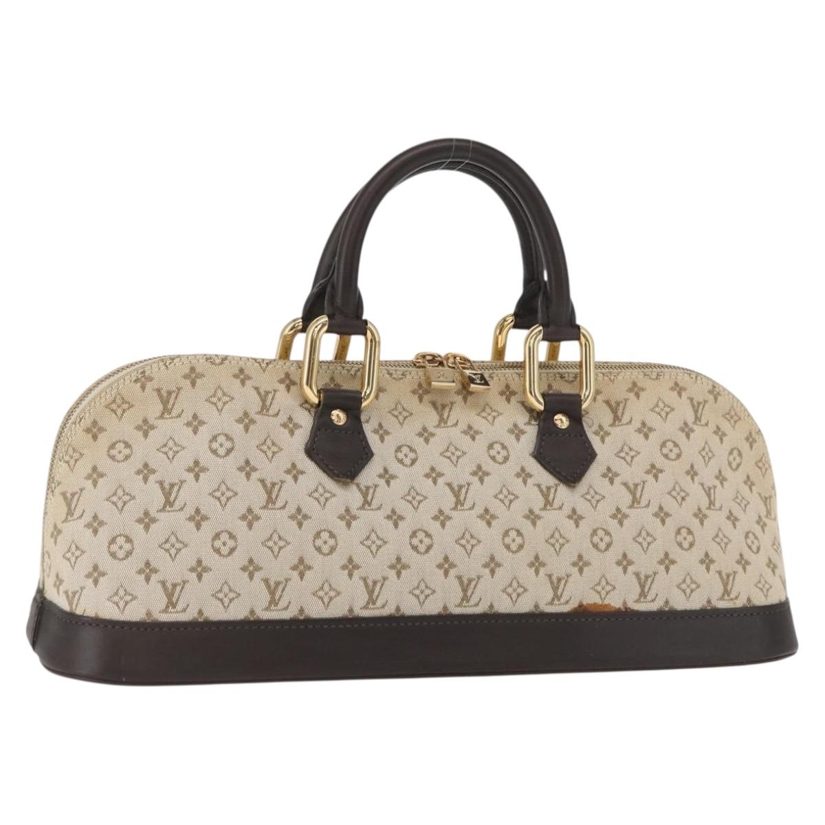 LOUIS VUITTON Monogram Mini Alma Ron Hand Bag Khaki M92206 LV Auth BA9759