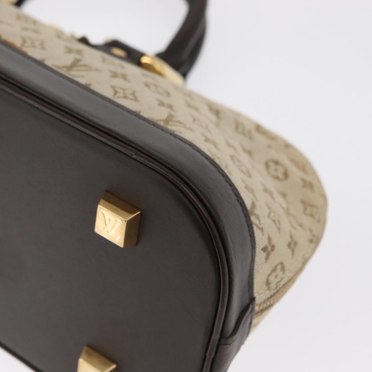 LOUIS VUITTON Monogram Mini Alma Ron Hand Bag Khaki M92206 LV Auth BA9759