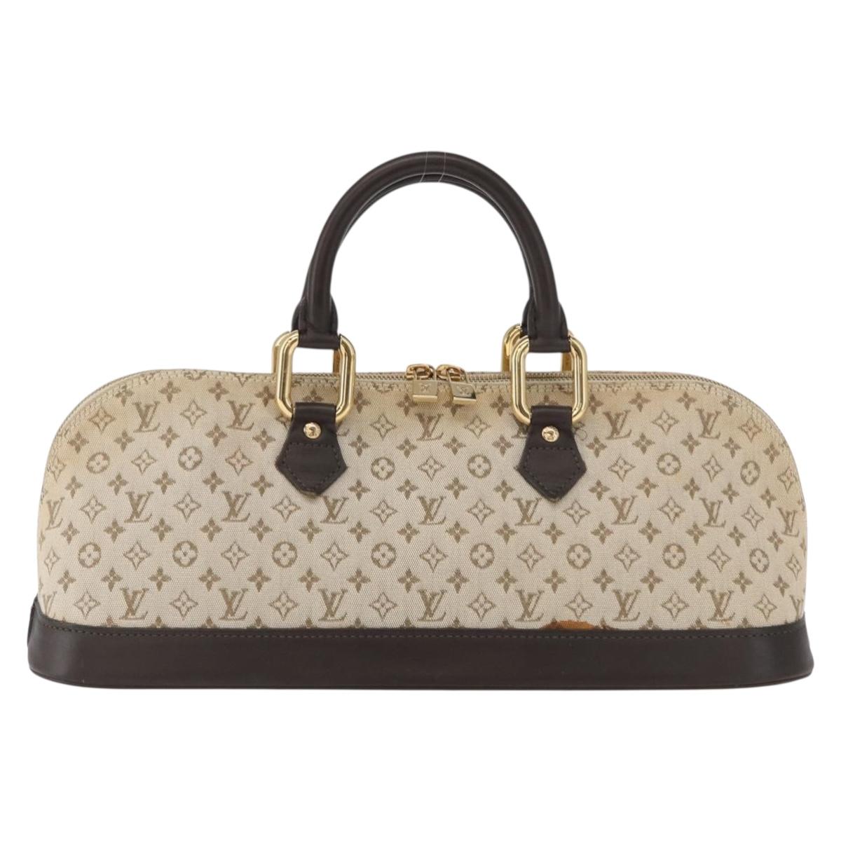 LOUIS VUITTON Monogram Mini Alma Ron Hand Bag Khaki M92206 LV Auth BA9759