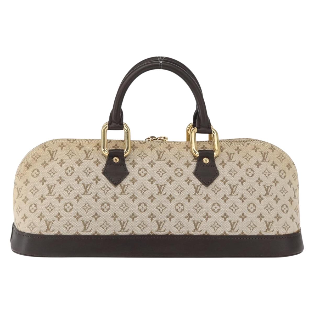 LOUIS VUITTON Monogram Mini Alma Ron Hand Bag Khaki M92206 LV Auth BA9759