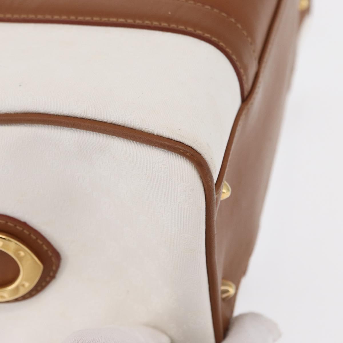 GUCCI Micro GG Supreme Hand Bag PVC White Gold 000 39 0158 Auth BA9761