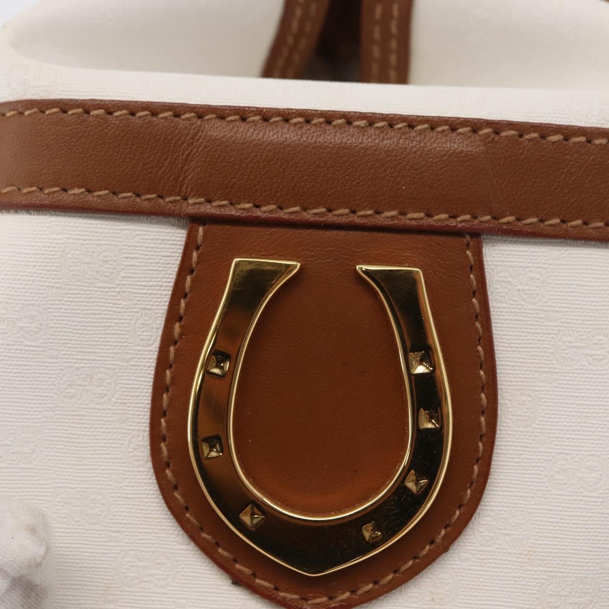 GUCCI Micro GG Supreme Hand Bag PVC White Gold 000 39 0158 Auth BA9761