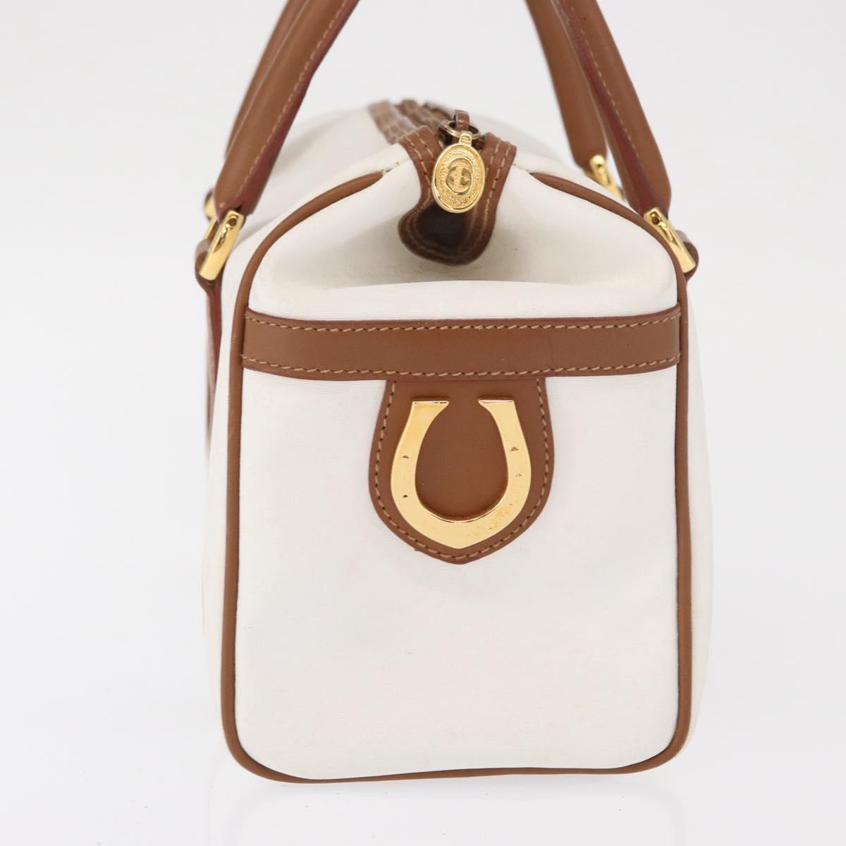 GUCCI Micro GG Supreme Hand Bag PVC White Gold 000 39 0158 Auth BA9761