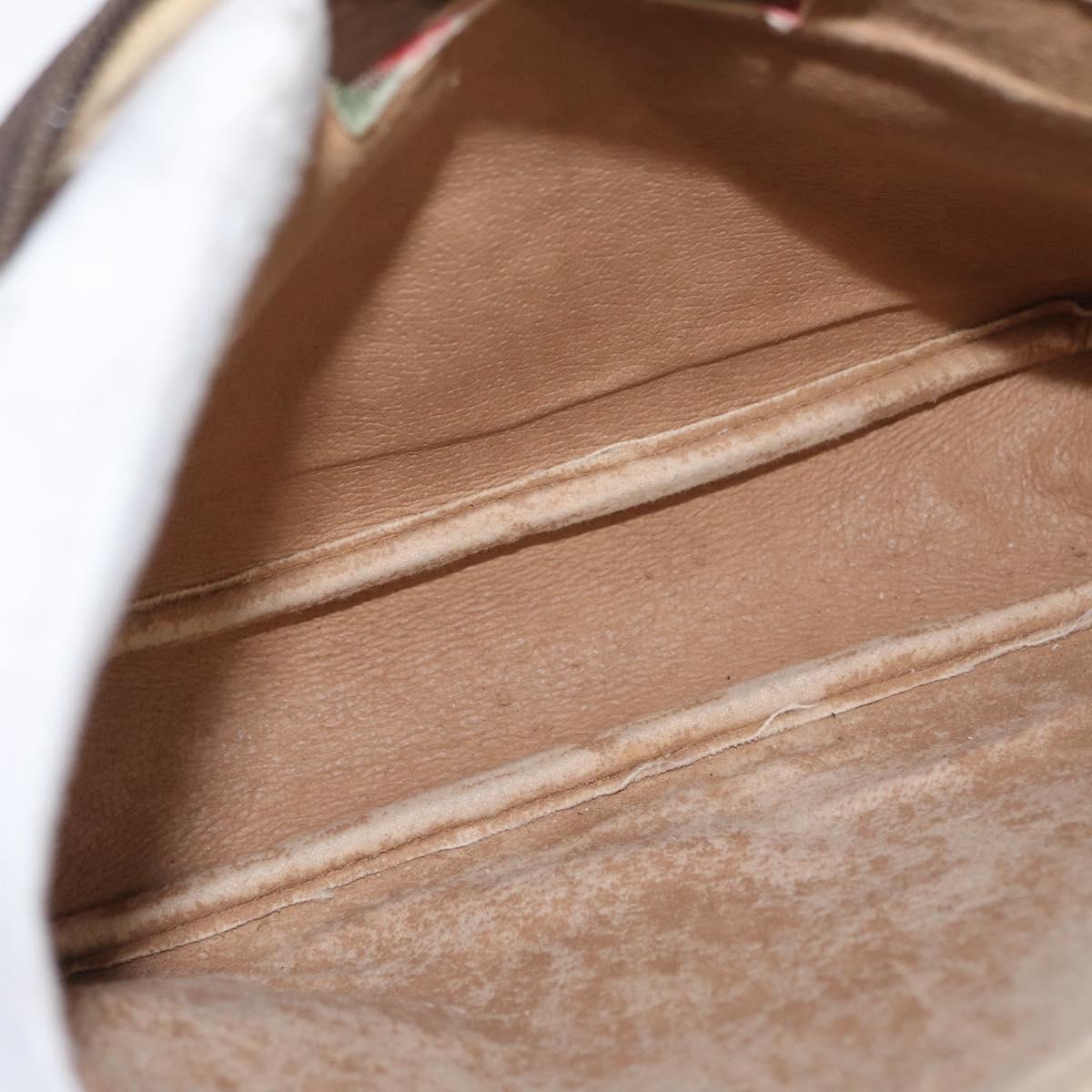 GUCCI GG Supreme Shoulder Bag PVC Beige Gold 119 02 068 Auth BA9786