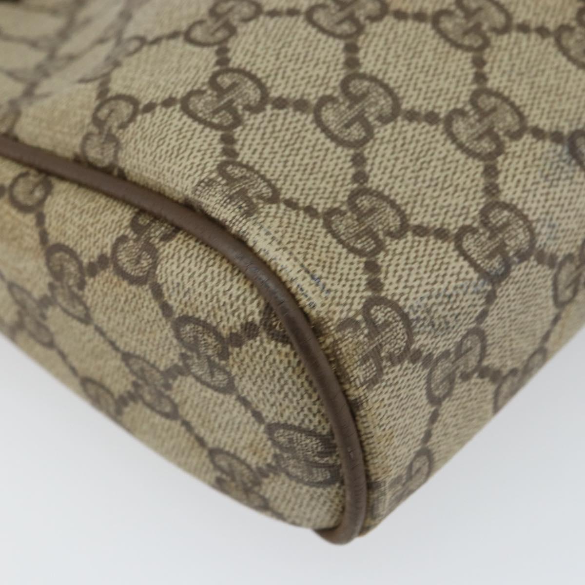 GUCCI GG Supreme Web Sherry Line Clutch Bag PVC Beige Gold 89 01 012 Auth BA9787
