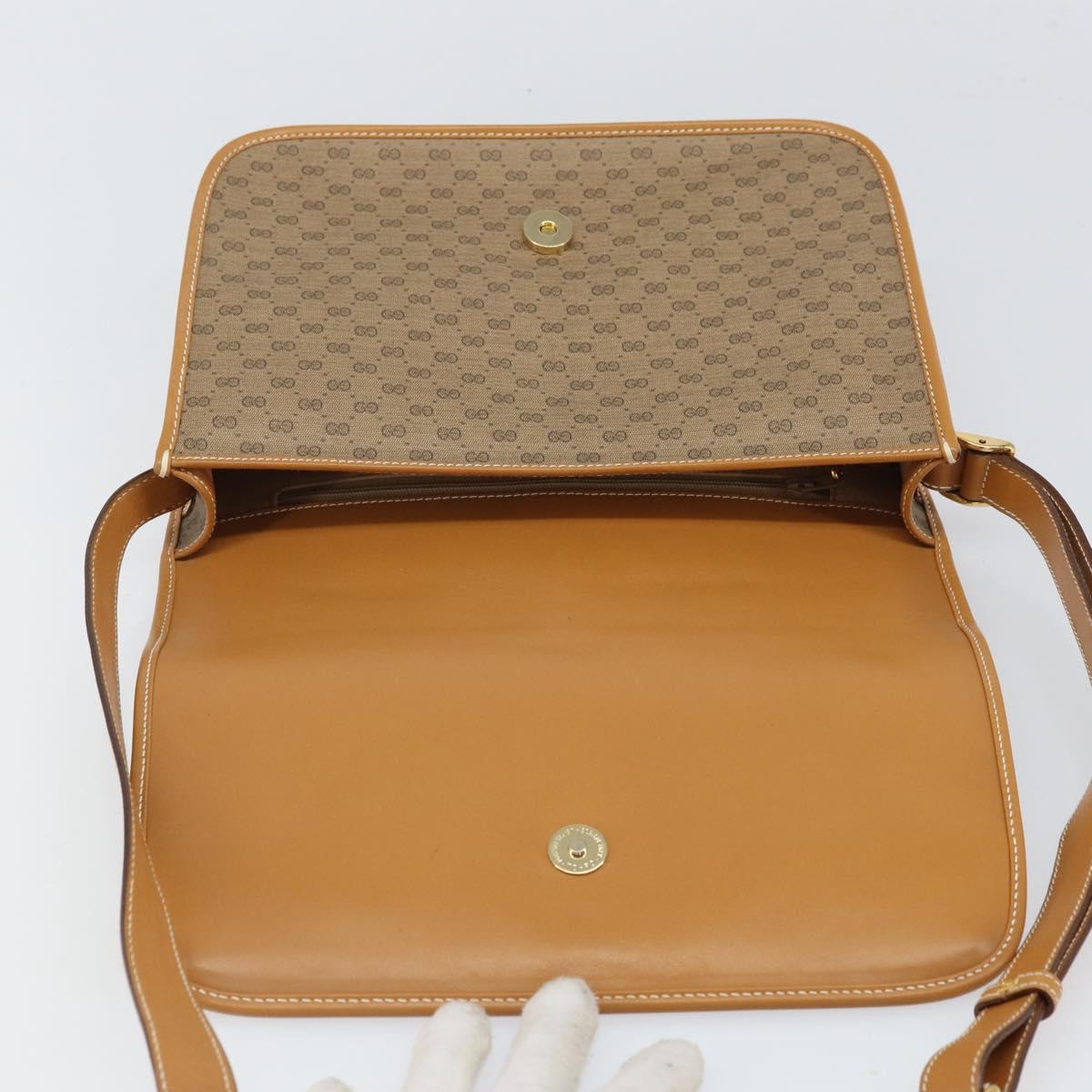 GUCCI GG Supreme Web Sherry Line Bag PVC Beige Gold 001 113 0551 Auth BA9789