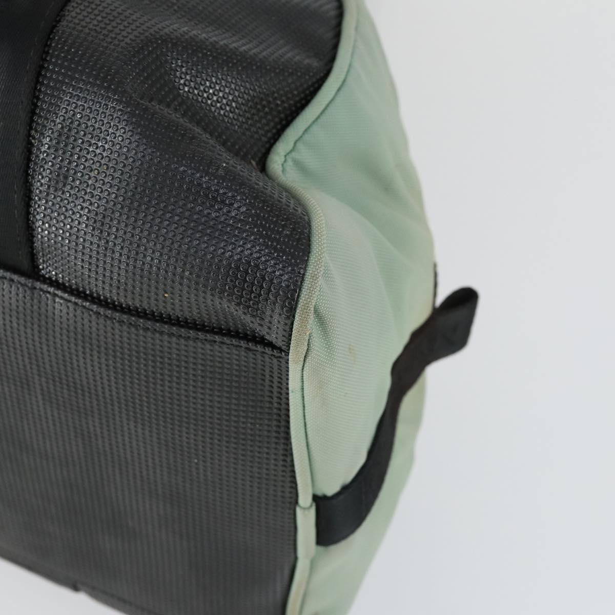 CHANEL Boston Bag Nylon Black Gray CC Auth BA9791