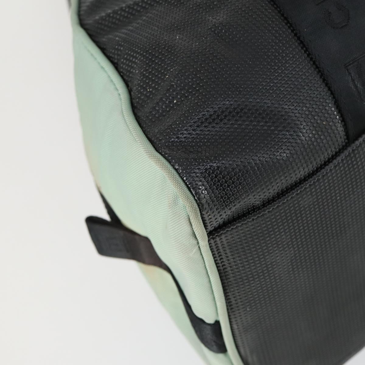 CHANEL Boston Bag Nylon Black Gray CC Auth BA9791