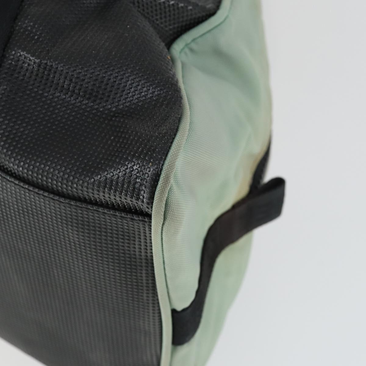 CHANEL Boston Bag Nylon Black Gray CC Auth BA9791