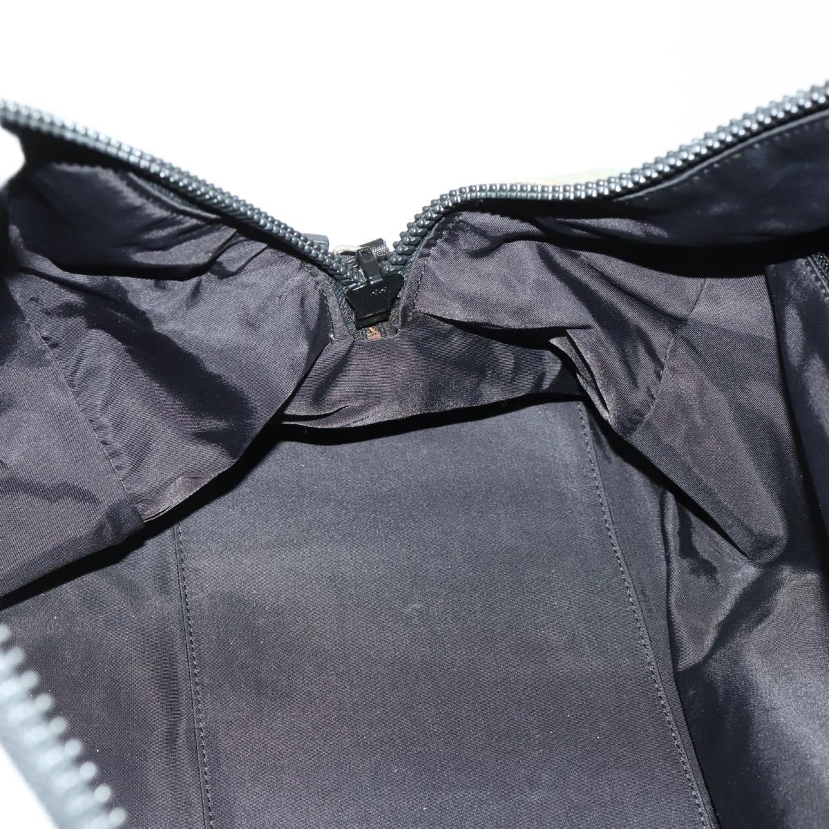 CHANEL Boston Bag Nylon Black Gray CC Auth BA9791