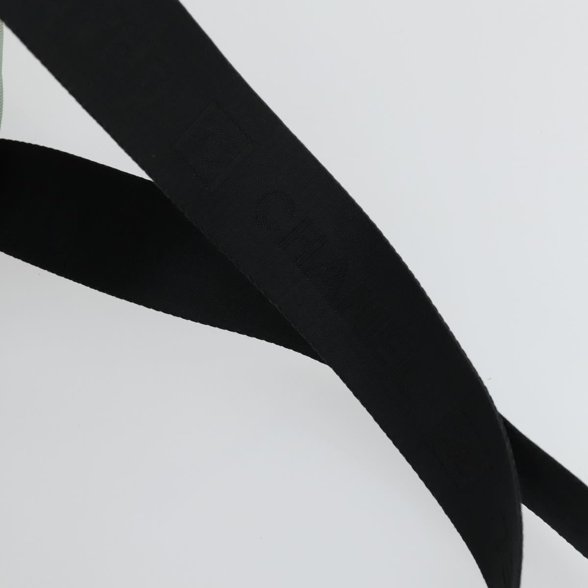 CHANEL Boston Bag Nylon Black Gray CC Auth BA9791