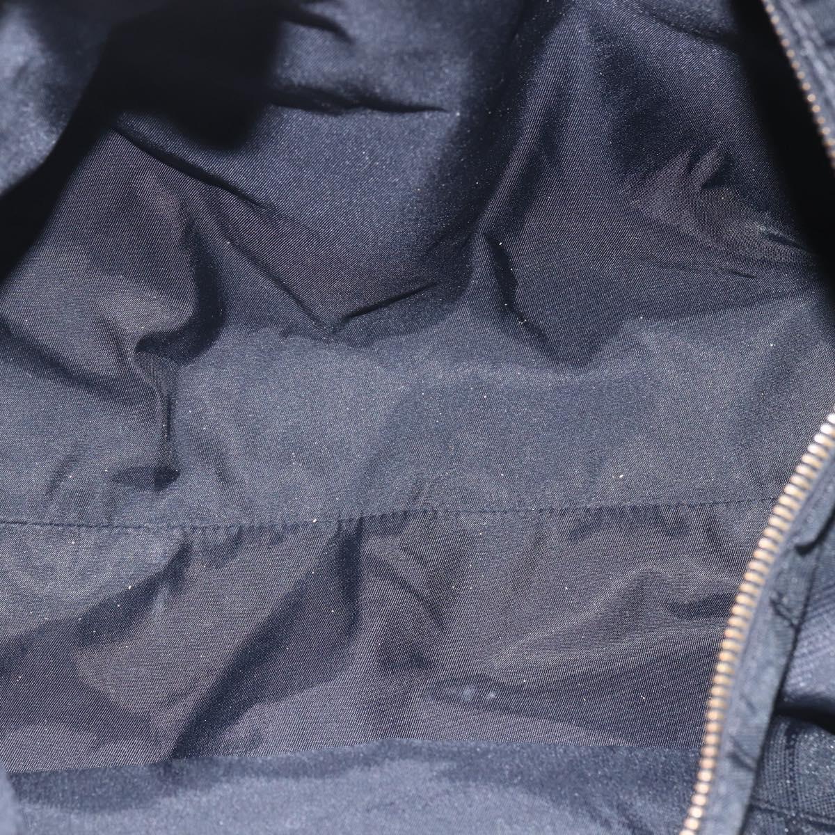 CHANEL New Travel Line Boston Bag Nylon Black CC Auth BA9803