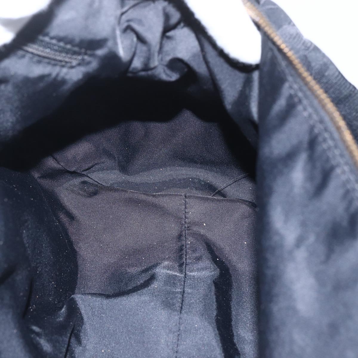 CHANEL New Travel Line Boston Bag Nylon Black CC Auth BA9803