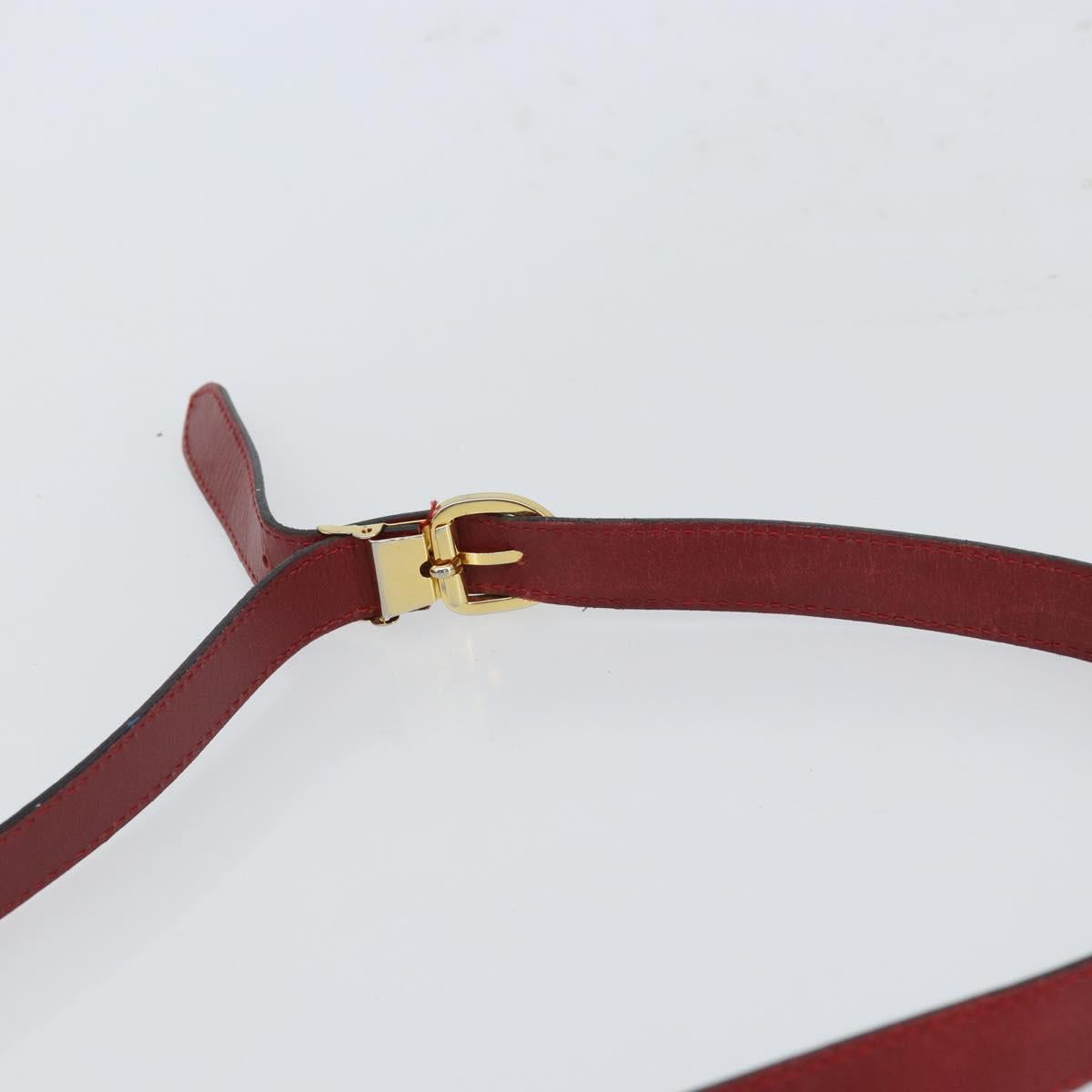 Christian Dior Trotter Canvas Shoulder Bag PVC Red Gold Auth BA9806