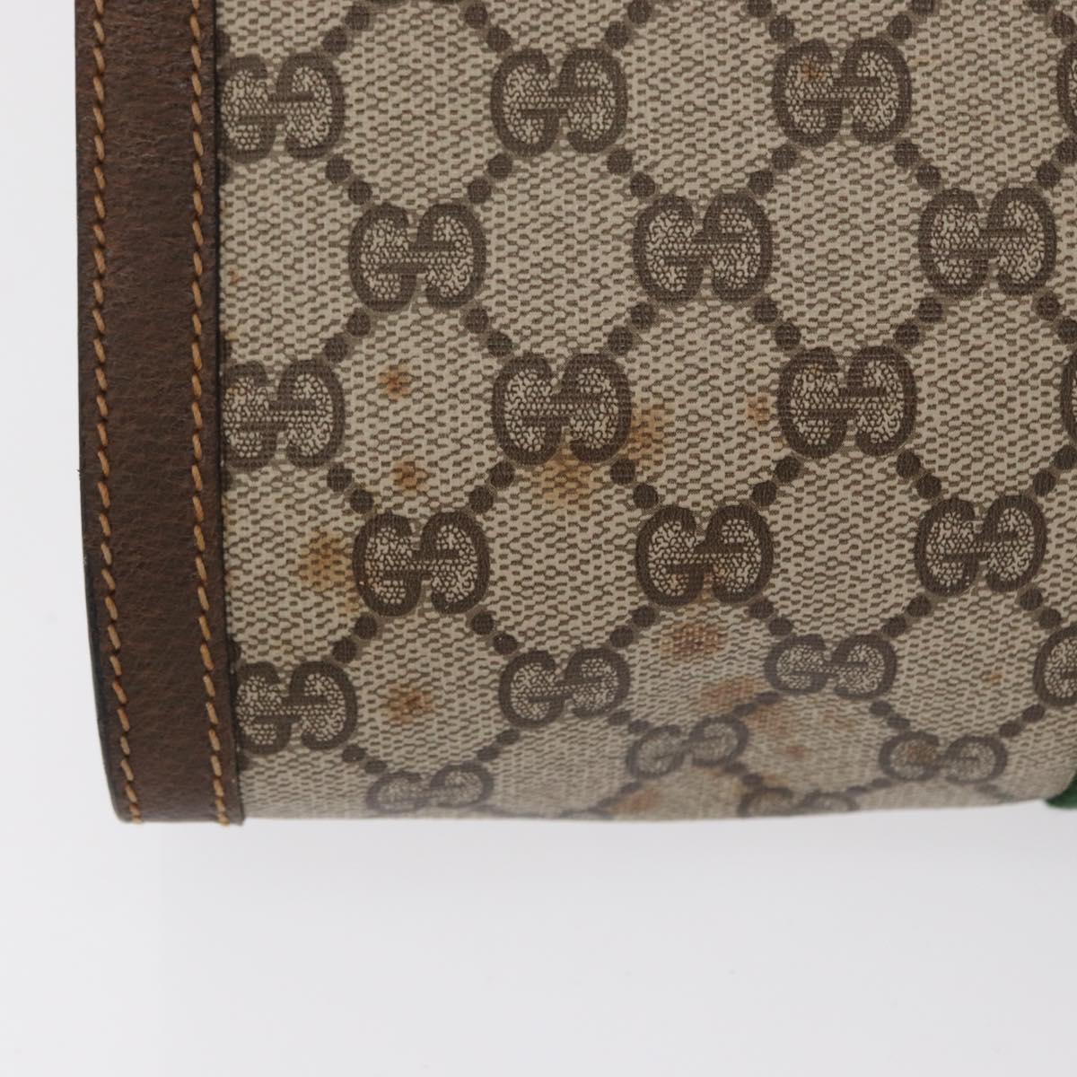 GUCCI GG Supreme Web Sherry Line Clutch Bag PVC Beige 89 01 002 Auth BA9822