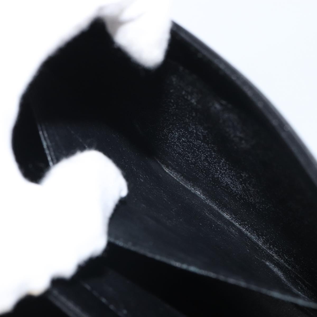 GIVENCHY Hand Bag Leather Black Gold Auth BA9826