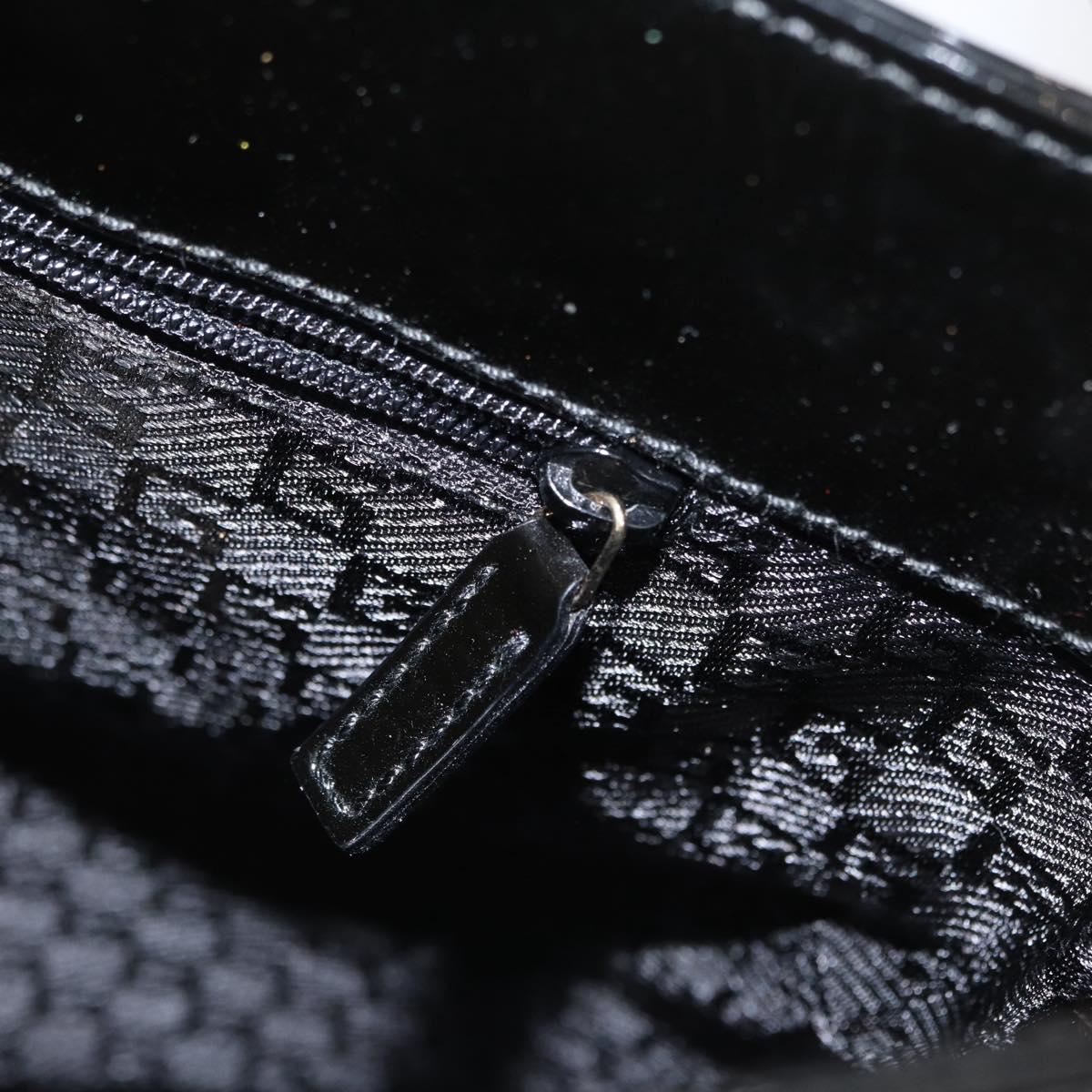 GUCCI Shoulder Bag Canvas Black Gold 001 4231 Auth BA9828