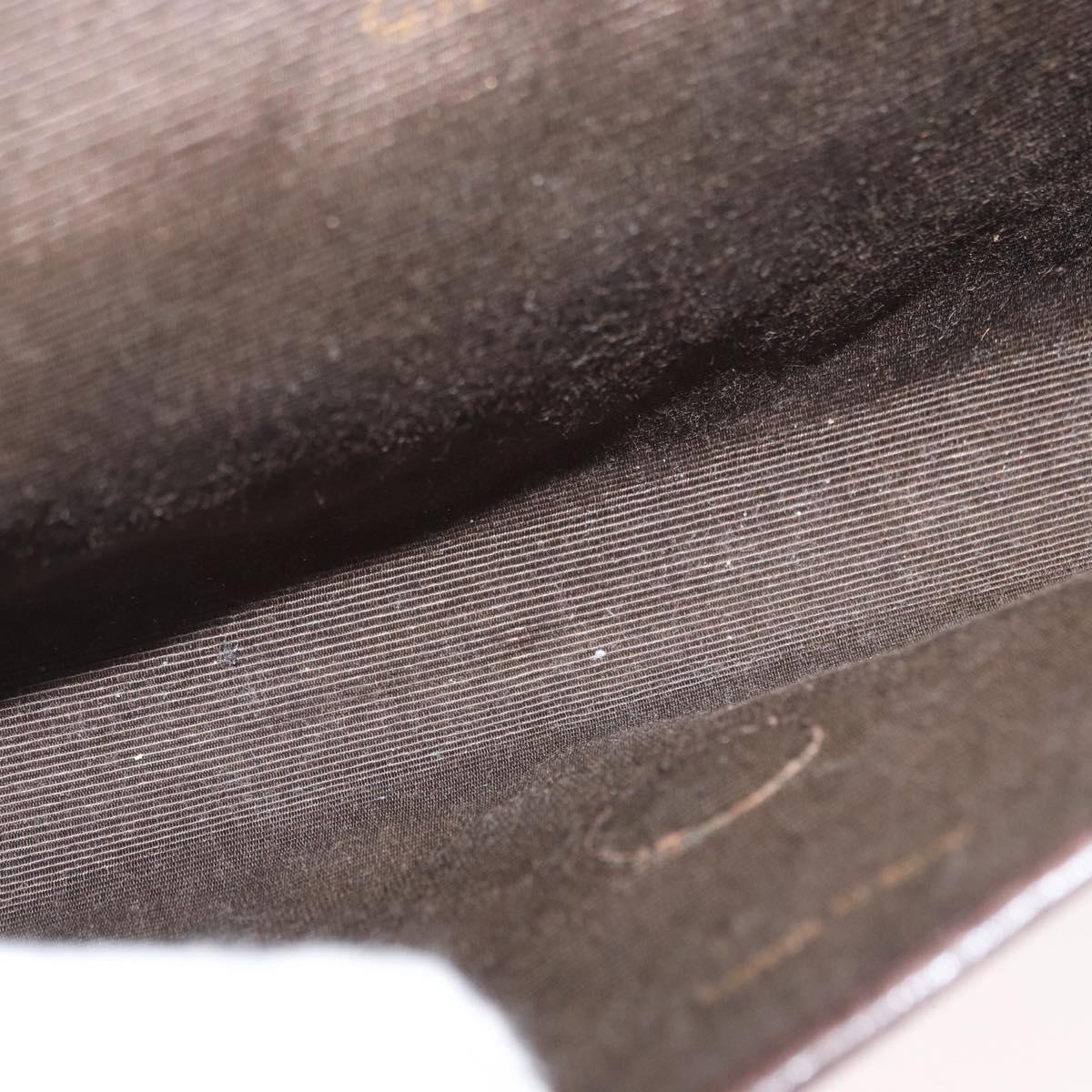 CHANEL Matelasse Shoulder Bag Leather Brown Gold CC Auth BA9833