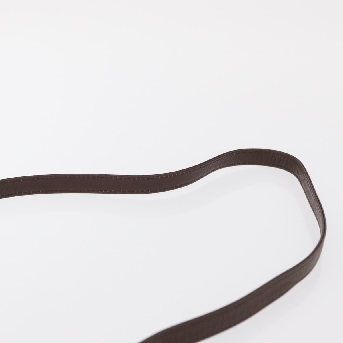 CHANEL Matelasse Shoulder Bag Leather Brown Gold CC Auth BA9833