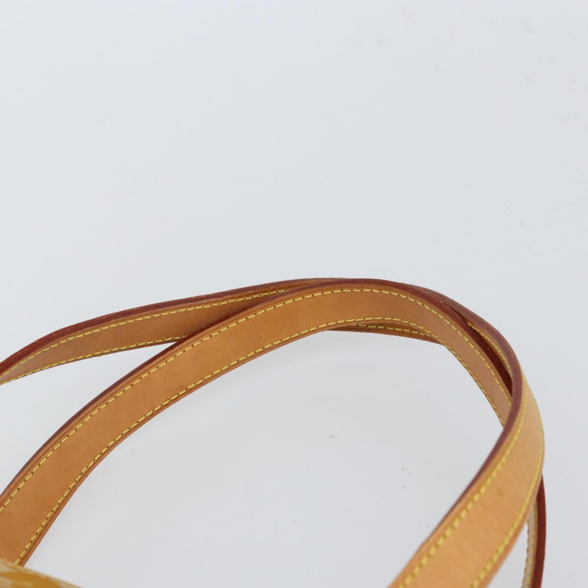 LOUIS VUITTON Monogram Vernis Houston Hand Bag Beige M91004 LV Auth BA9840