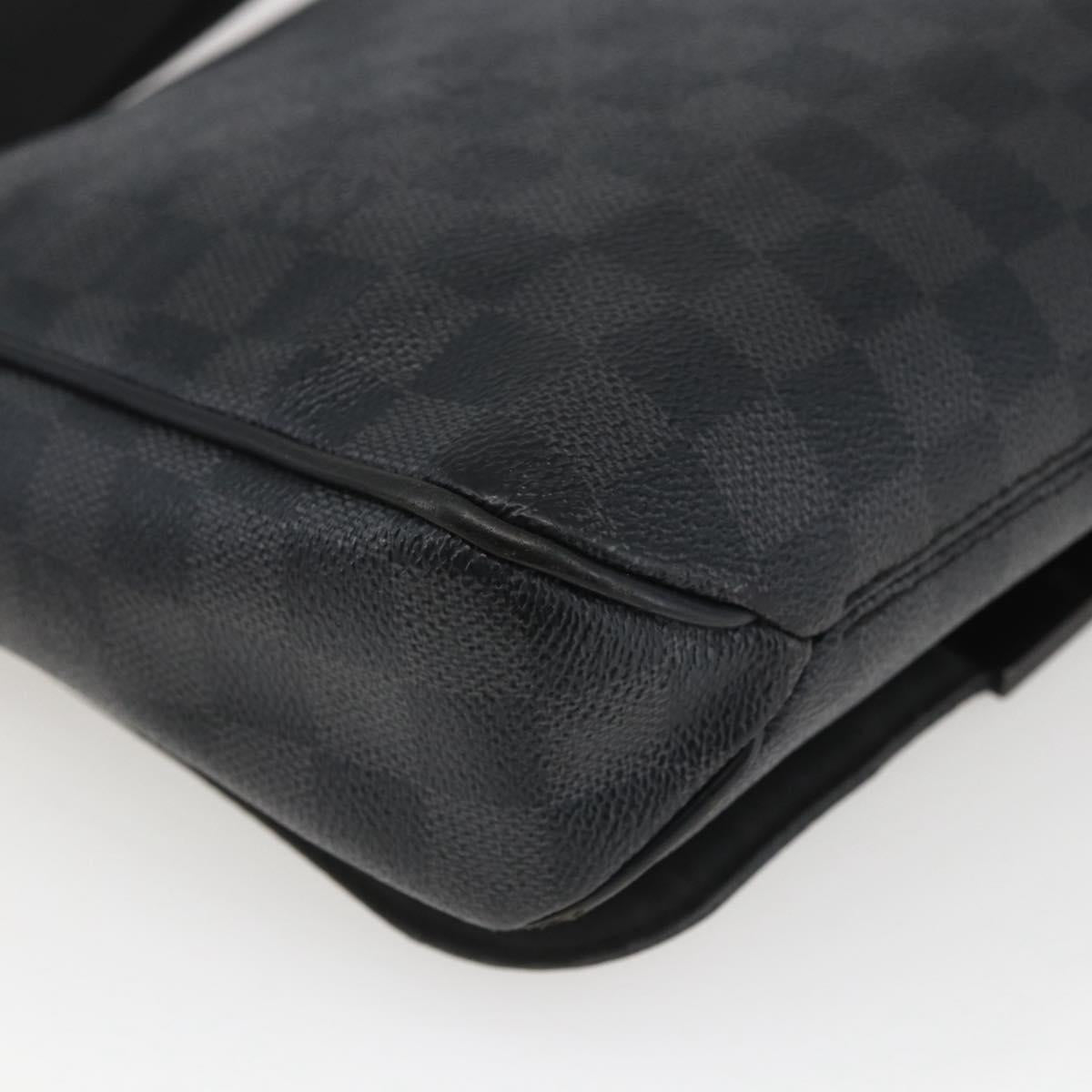 LOUIS VUITTON Damier Graphite District PM Shoulder Bag N41260 LV Auth BA9843