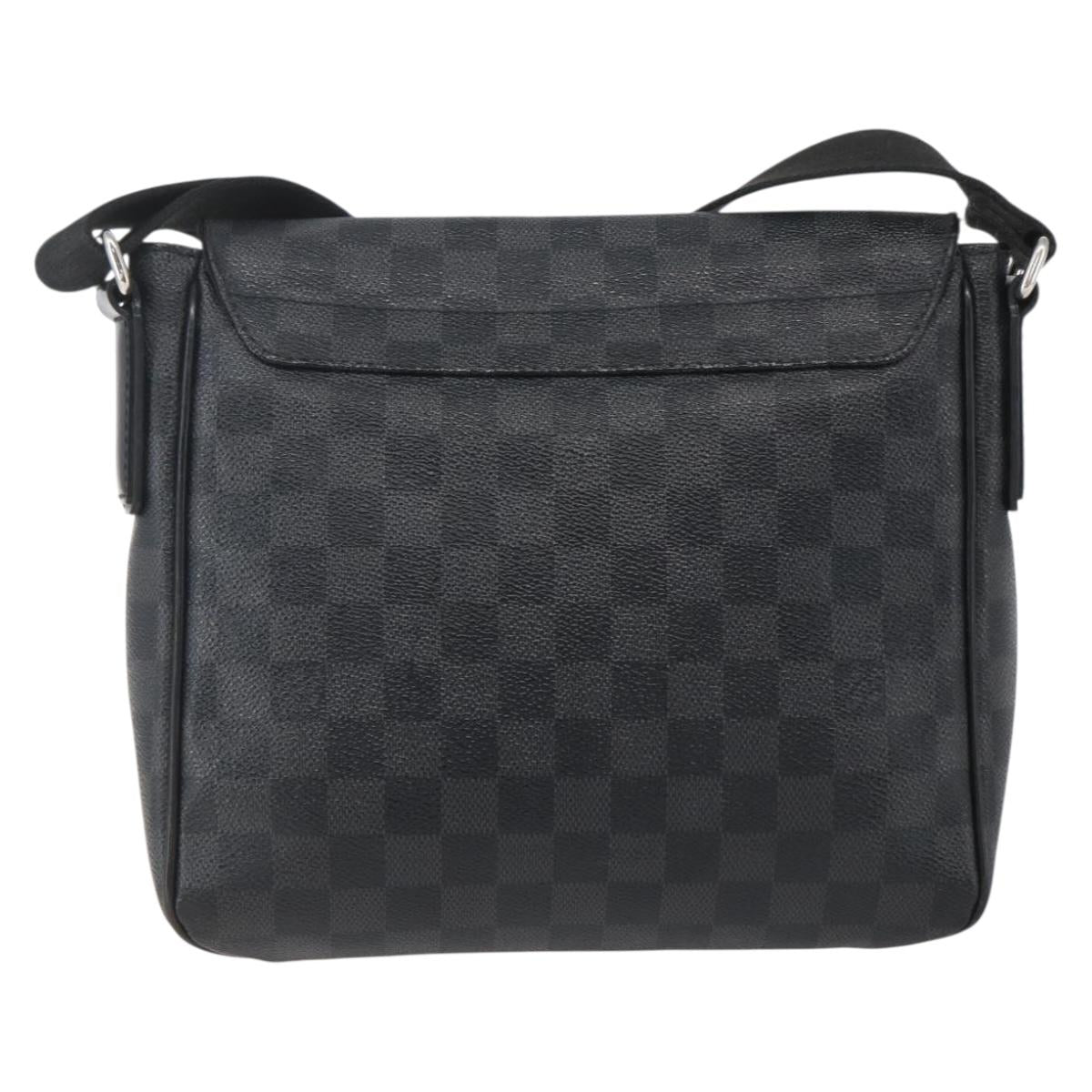 LOUIS VUITTON Damier Graphite District PM Shoulder Bag N41260 LV Auth BA9843