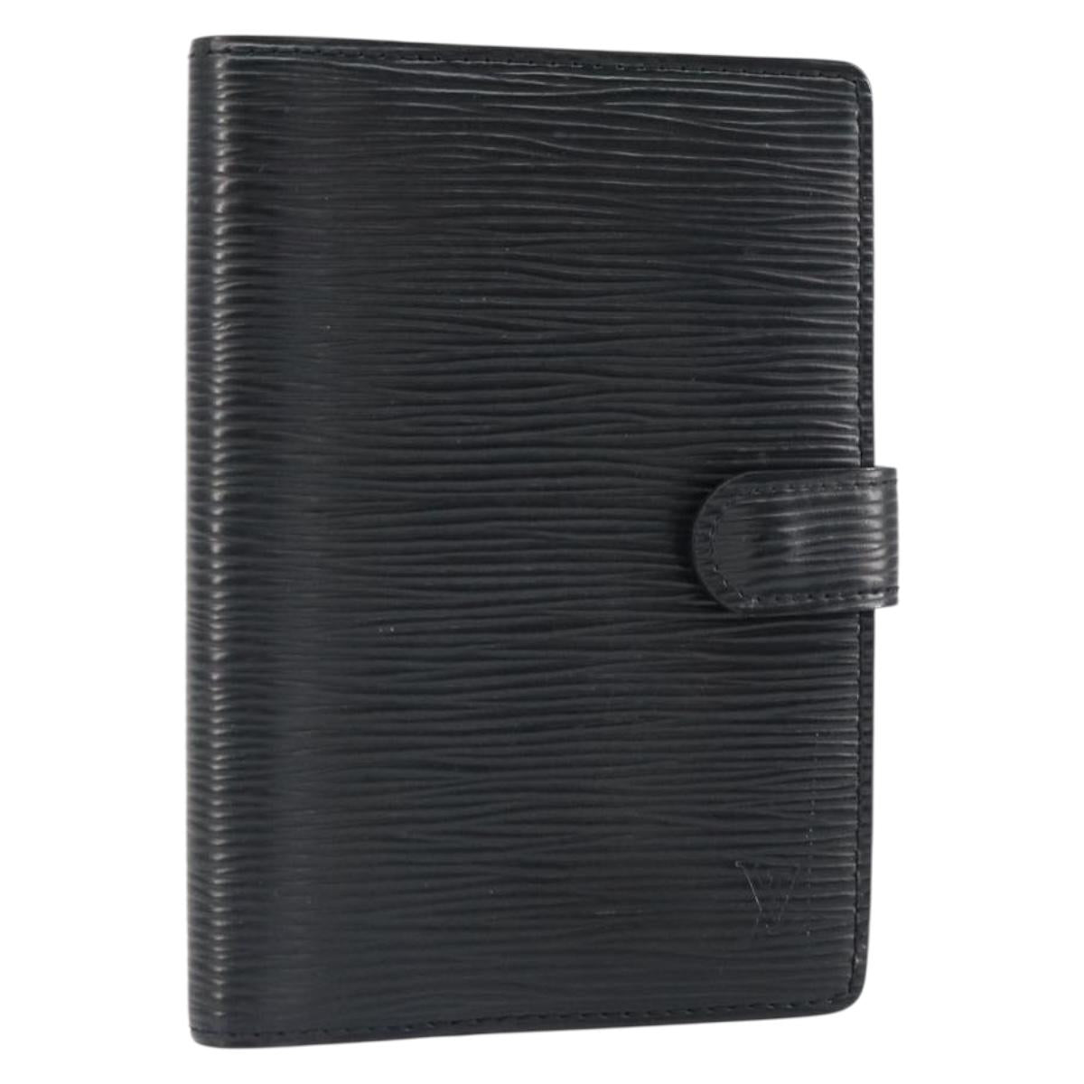 LOUIS VUITTON Epi Agenda PM Day Planner Cover Black R20092 LV Auth BA9851