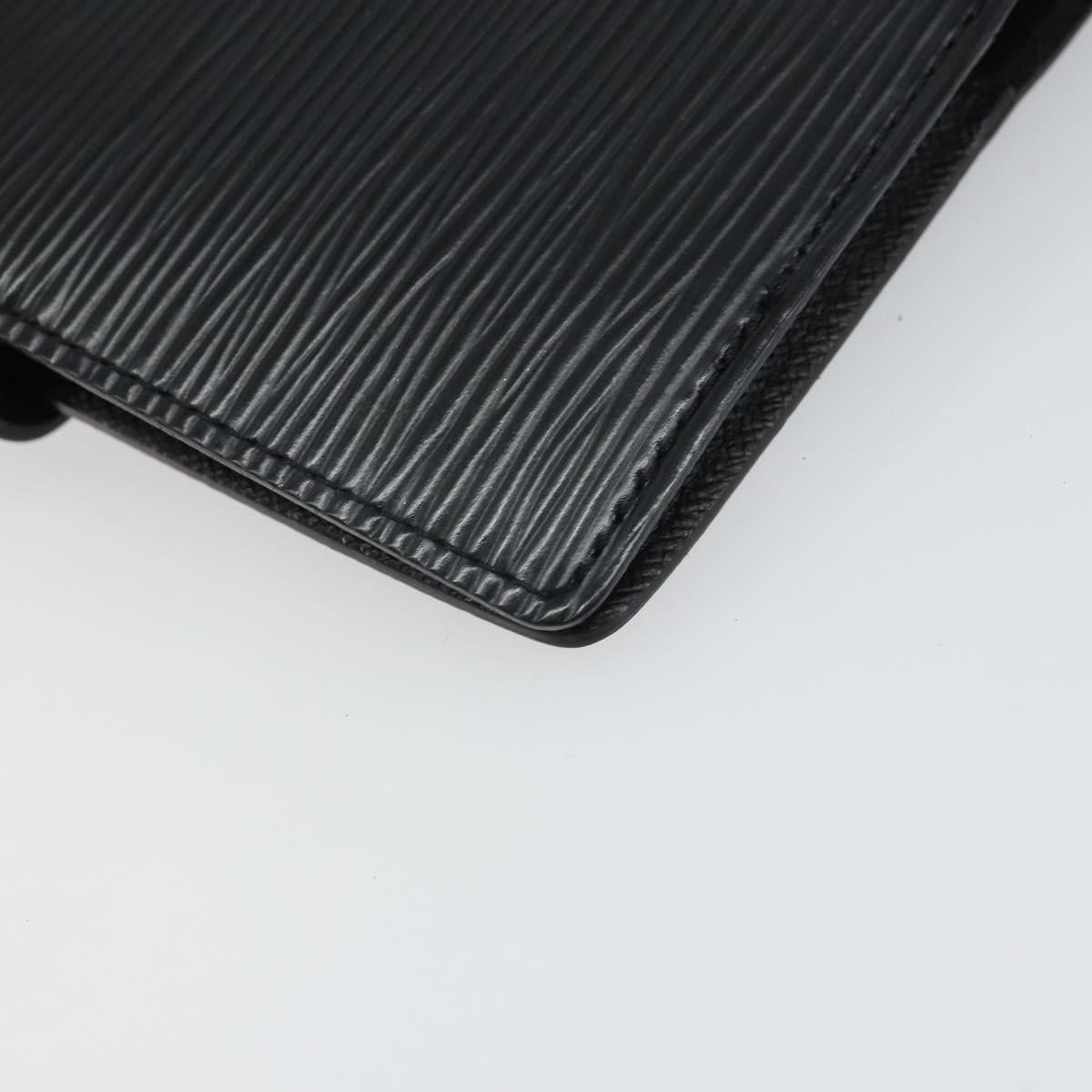 LOUIS VUITTON Epi Agenda PM Day Planner Cover Black R20092 LV Auth BA9851