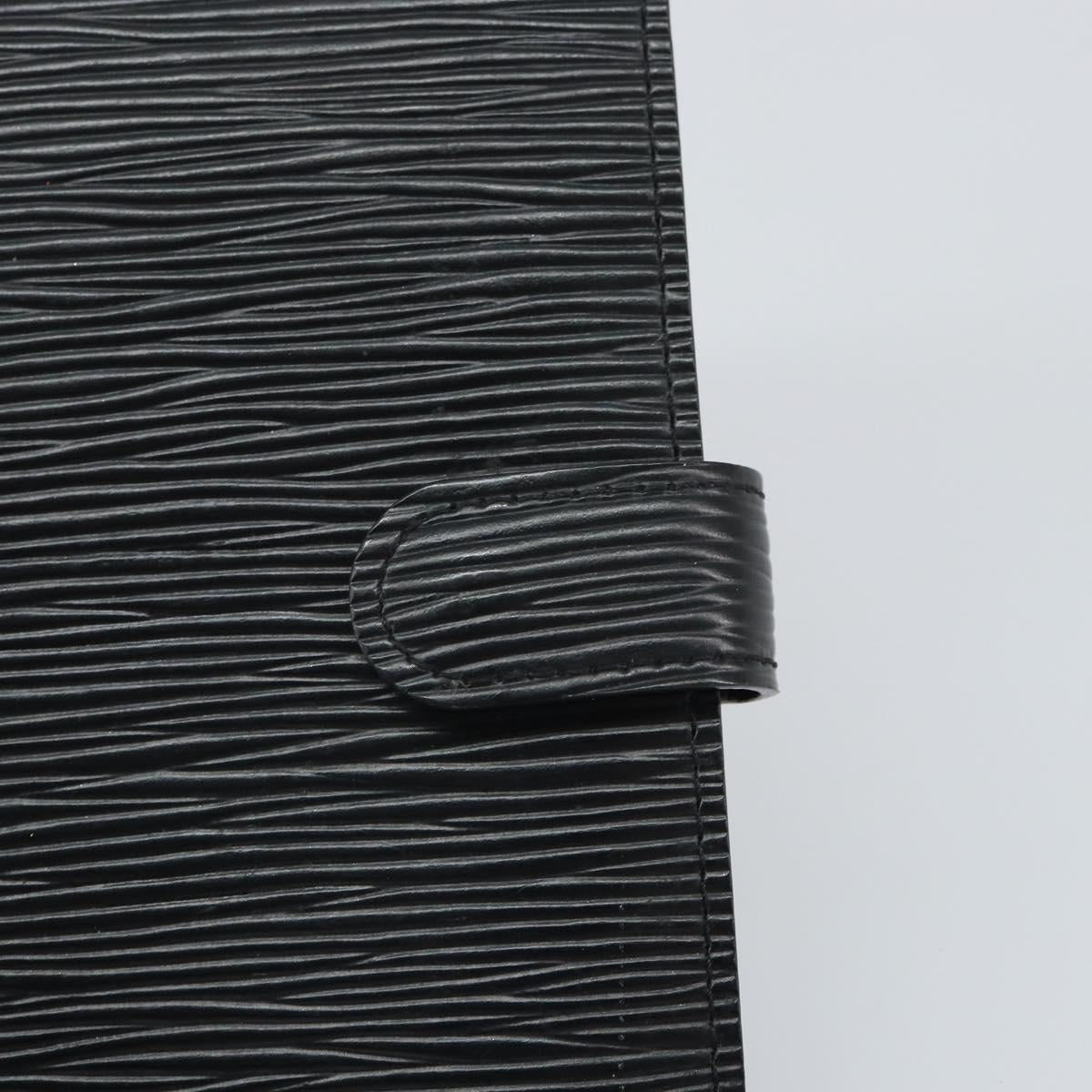 LOUIS VUITTON Epi Agenda PM Day Planner Cover Black R20092 LV Auth BA9851