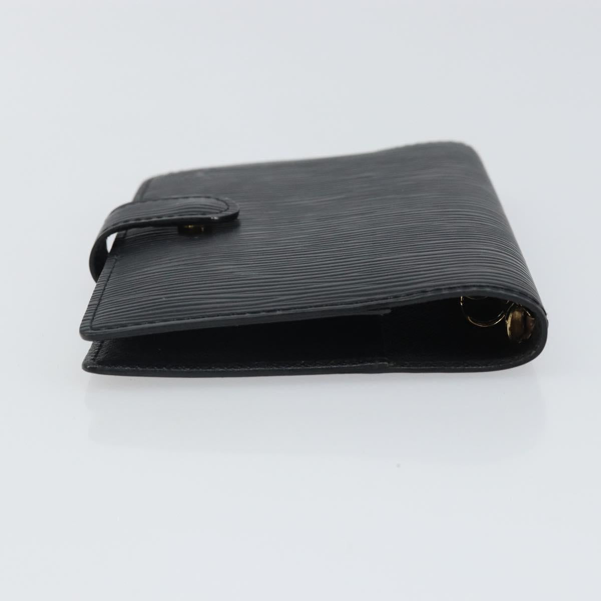 LOUIS VUITTON Epi Agenda PM Day Planner Cover Black R20092 LV Auth BA9851