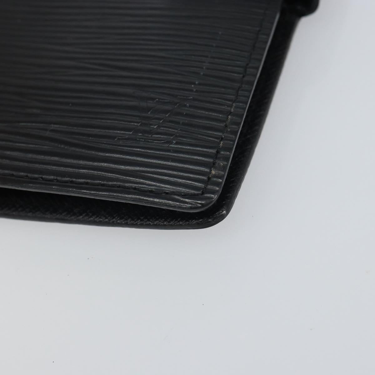 LOUIS VUITTON Epi Agenda PM Day Planner Cover Black R20092 LV Auth BA9851