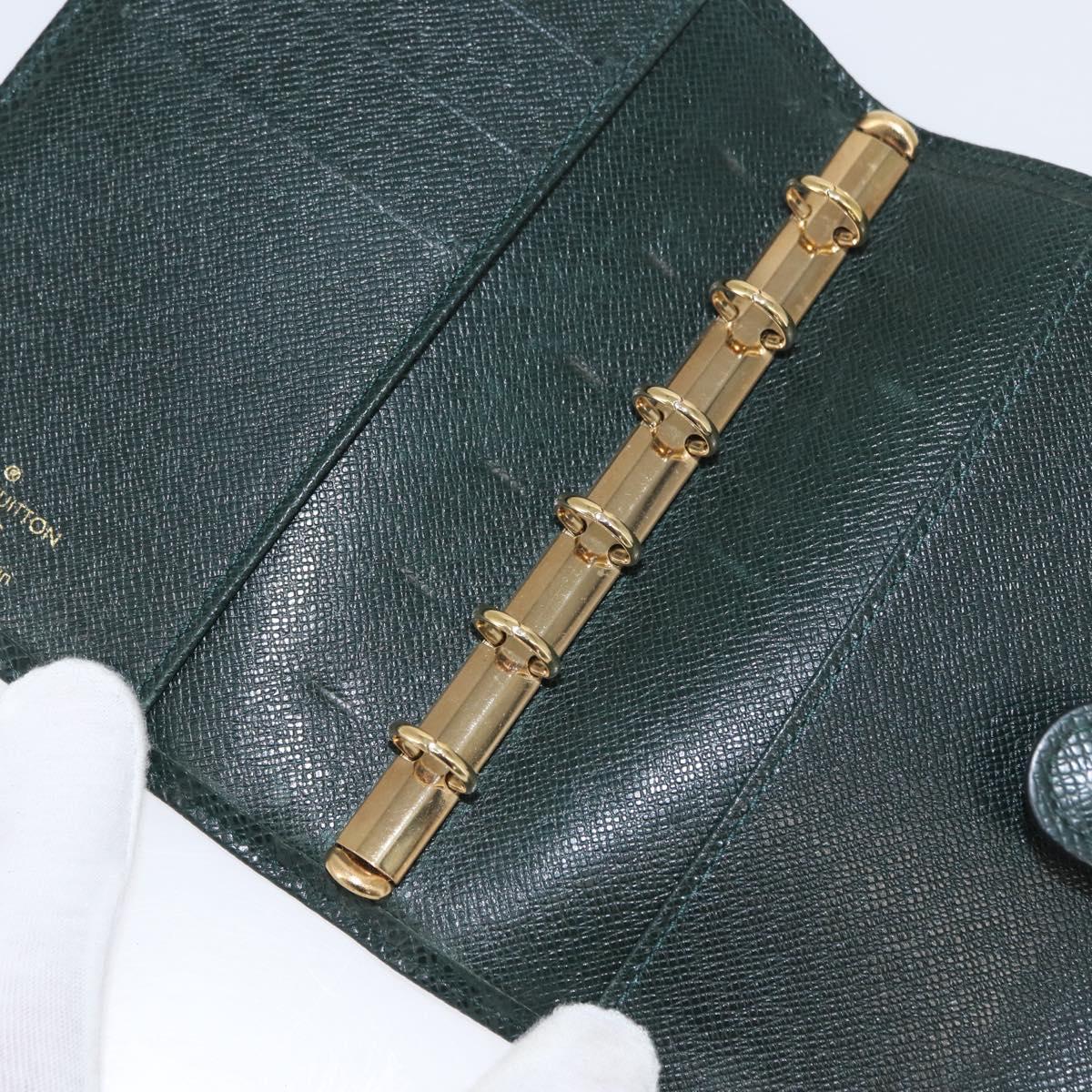 LOUIS VUITTON Taiga Agenda PM Day Planner Cover Epicea R20424 LV Auth BA9853