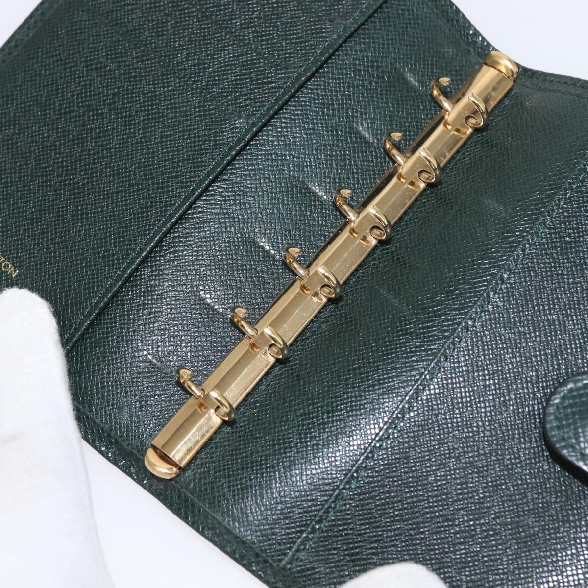 LOUIS VUITTON Taiga Agenda PM Day Planner Cover Epicea R20424 LV Auth BA9853