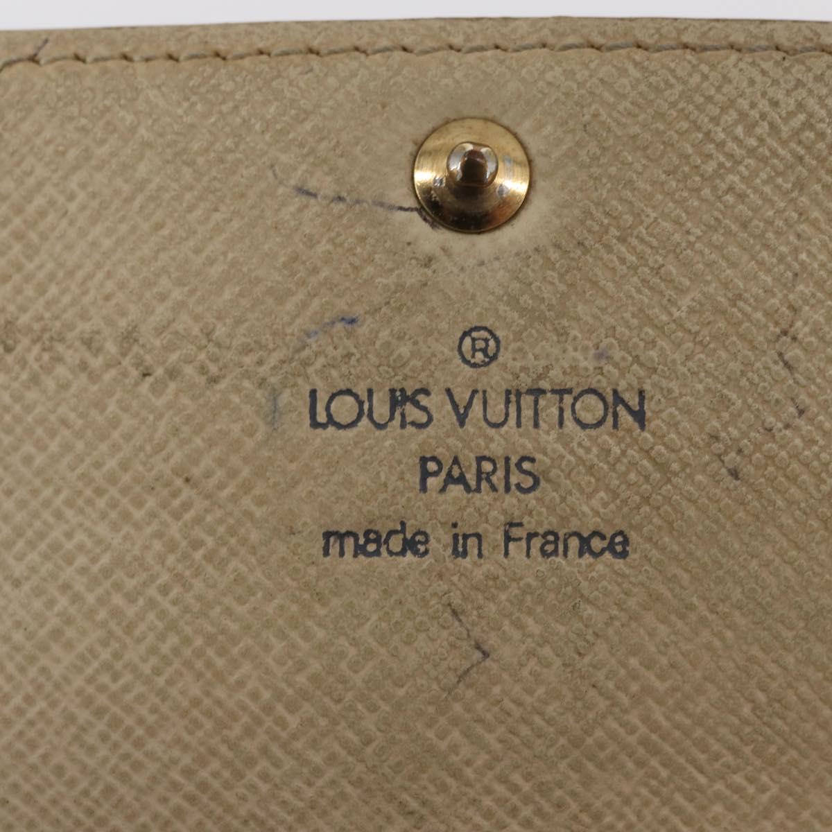 LOUIS VUITTON Damier Azur Portefeuille Sarah Long Wallet N61735 LV Auth BA9855